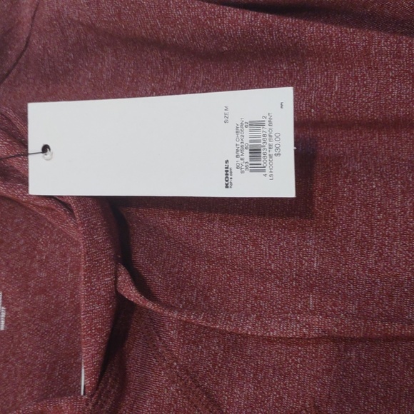 NWT SONOMA GOOD FOR LIFE LIGHTWEIGHT HOOD LONG SLEEVE SHIRT SIZEM COLOR BURGUNDY - Picture 3 of 10